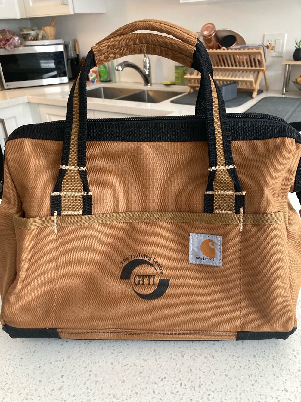 Carhartt Tan and Black Canvas Toiletry / Tool Bag